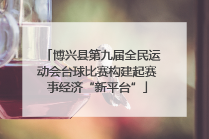 博兴县第九届全民运动会台球比赛构建起赛事经济“新平台”