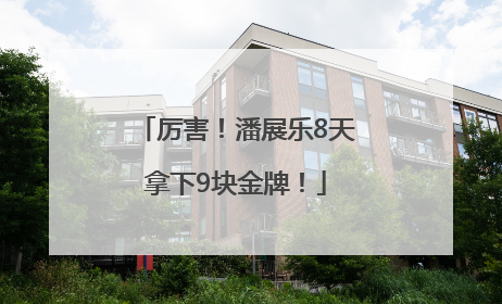 厉害！潘展乐8天拿下9块金牌！