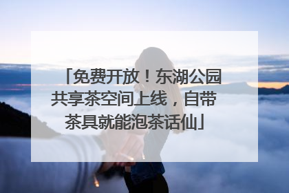免费开放！东湖公园共享茶空间上线，自带茶具就能泡茶话仙