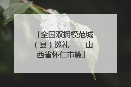 全国双拥模范城（县）巡礼——山西省怀仁市篇