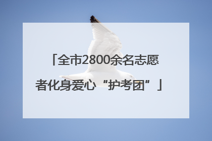 全市2800余名志愿者化身爱心“护考团”