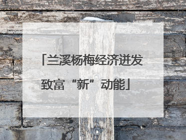 兰溪杨梅经济迸发致富“新”动能