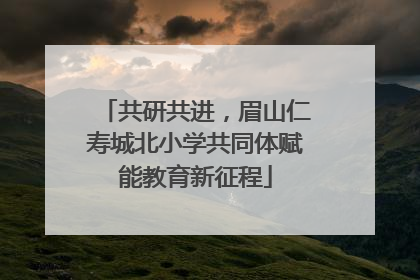 共研共进，眉山仁寿城北小学共同体赋能教育新征程