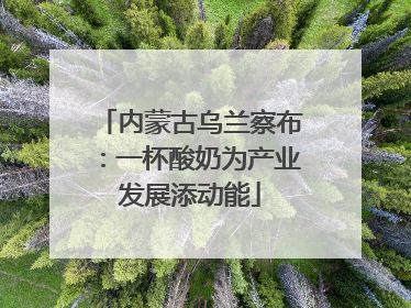 内蒙古乌兰察布：一杯酸奶为产业发展添动能