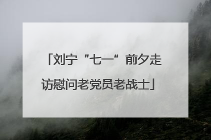 刘宁“七一”前夕走访慰问老党员老战士