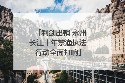 利剑出鞘 永州长江十年禁渔执法行动全面打响