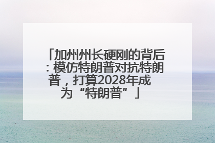 加州州长硬刚的背后：模仿特朗普对抗特朗普，打算2028年成为“特朗普”
