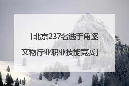 北京237名选手角逐文物行业职业技能竞赛