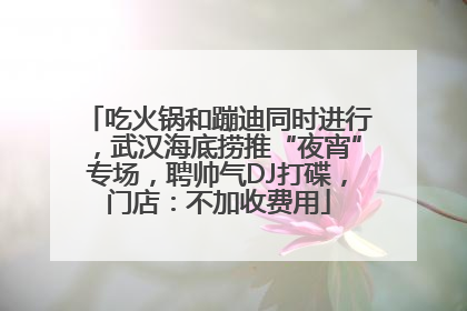 吃火锅和蹦迪同时进行，武汉海底捞推“夜宵”专场，聘帅气DJ打碟，门店：不加收费用