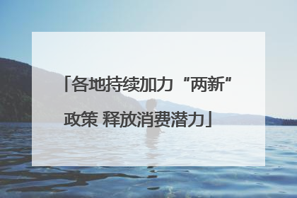 各地持续加力“两新”政策 释放消费潜力