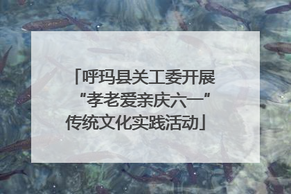 呼玛县关工委开展“孝老爱亲庆六一”传统文化实践活动