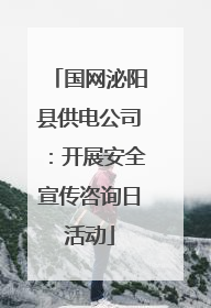 国网泌阳县供电公司：开展安全宣传咨询日活动