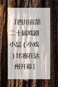四川省第二十届戏剧小品（小戏）比赛在达州开幕