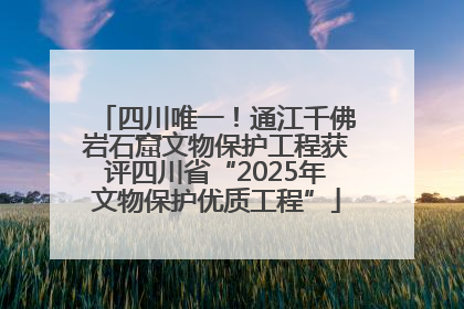 四川唯一！通江千佛岩石窟文物保护工程获评四川省“2025年文物保护优质工程”