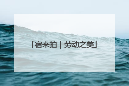 宿来拍｜劳动之美