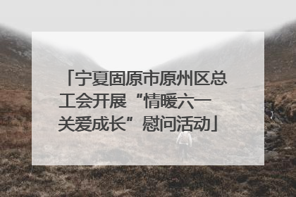 宁夏固原市原州区总工会开展“情暖六一 关爱成长”慰问活动