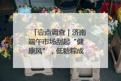 壹点调查｜济南端午市场刮起“健康风”，低糖粽成消费者“新宠”