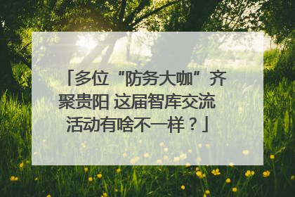 多位“防务大咖”齐聚贵阳 这届智库交流活动有啥不一样？