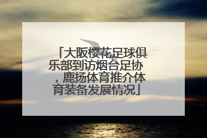 大阪樱花足球俱乐部到访烟台足协，鹿扬体育推介体育装备发展情况