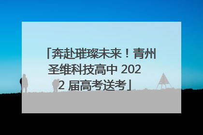 奔赴璀璨未来！青州圣维科技高中 2022 届高考送考