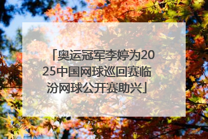 奥运冠军李婷为2025中国网球巡回赛临汾网球公开赛助兴