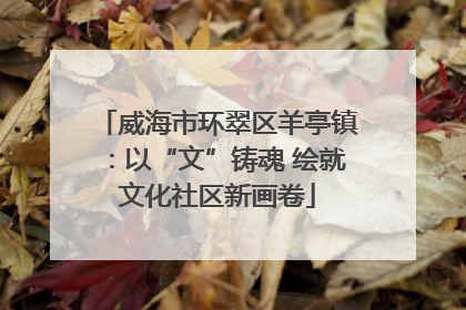威海市环翠区羊亭镇：以“文”铸魂 绘就文化社区新画卷