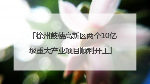 徐州鼓楼高新区两个10亿级重大产业项目顺利开工