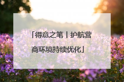 得意之笔丨护航营商环境持续优化