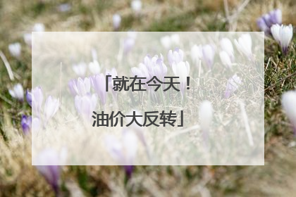 就在今天！油价大反转