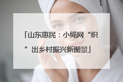 山东惠民：小绳网“织”出乡村振兴新图景