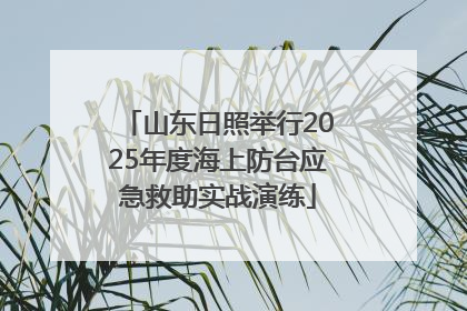 山东日照举行2025年度海上防台应急救助实战演练