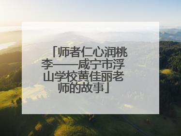 师者仁心润桃李——咸宁市浮山学校黄佳丽老师的故事