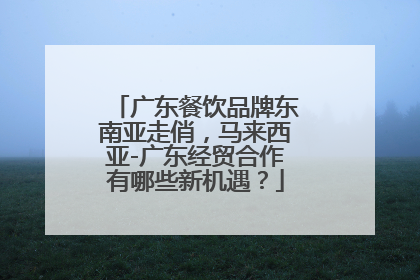 广东餐饮品牌东南亚走俏，马来西亚-广东经贸合作有哪些新机遇？