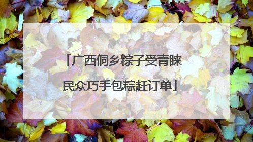 广西侗乡粽子受青睐 民众巧手包粽赶订单