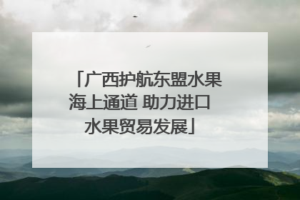 广西护航东盟水果海上通道 助力进口水果贸易发展