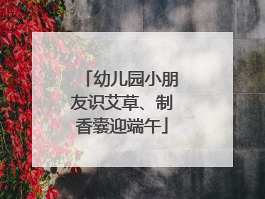 幼儿园小朋友识艾草、制香囊迎端午
