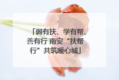 弱有扶、学有帮、善有行 南安“扶帮行”共筑暖心城