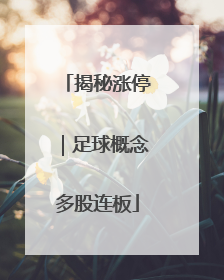 揭秘涨停｜足球概念多股连板