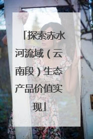 探索赤水河流域（云南段）生态产品价值实现
