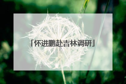 怀进鹏赴吉林调研