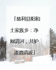 慈利县阳和土家族乡：净网清河，共护溇澧清波