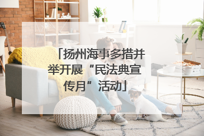 扬州海事多措并举开展“民法典宣传月”活动
