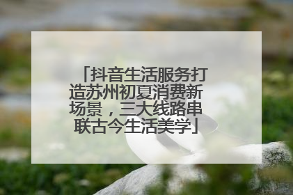 抖音生活服务打造苏州初夏消费新场景，三大线路串联古今生活美学