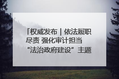 权威发布｜依法履职尽责 强化审计担当 “法治政府建设”主题系列新闻发布会市审计局专场召开