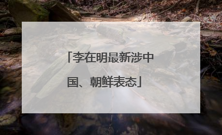李在明最新涉中国、朝鲜表态