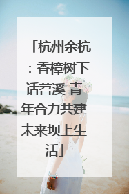 杭州余杭：香樟树下话苕溪 青年合力共建未来坝上生活