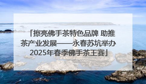 擦亮佛手茶特色品牌 助推茶产业发展——永春苏坑举办2025年春季佛手茶王赛