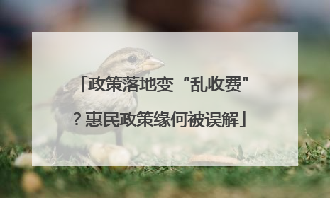 政策落地变“乱收费”？惠民政策缘何被误解