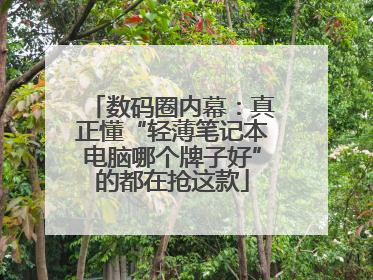 数码圈内幕：真正懂“轻薄笔记本电脑哪个牌子好”的都在抢这款