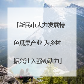 新民市大力发展特色瓜果产业 为乡村振兴注入强劲动力